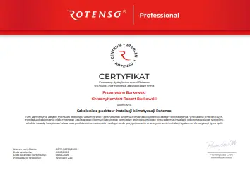 Certyfikat APS Rotenso
