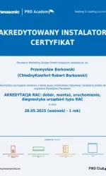 Certyfikat APS Panasonic