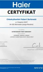 Certyfikat APS Haier